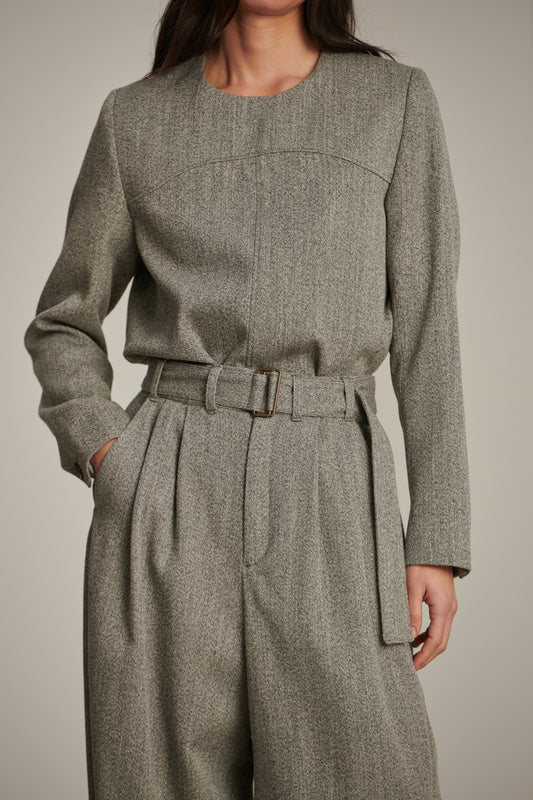 Hose Cole - Graumeliert - Wolle - Damen