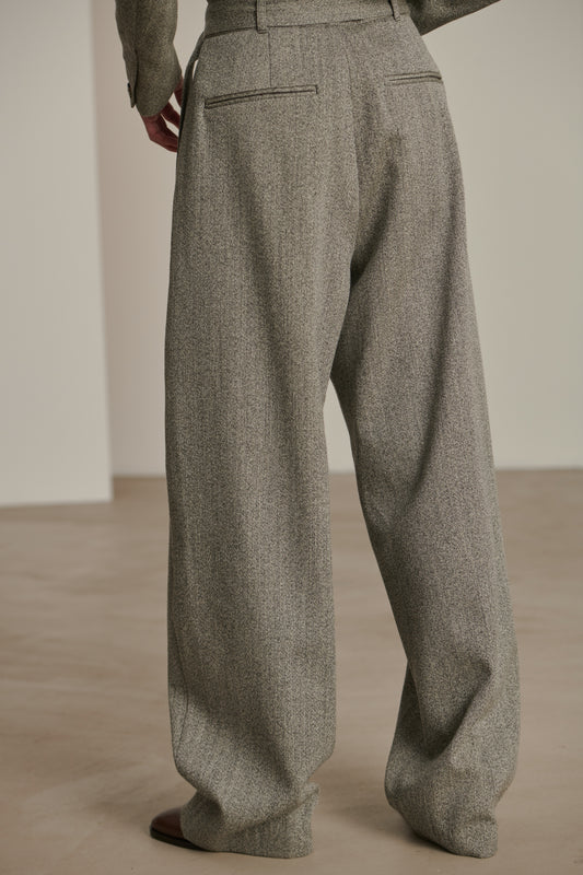 Hose Cole - Graumeliert - Wolle - Damen