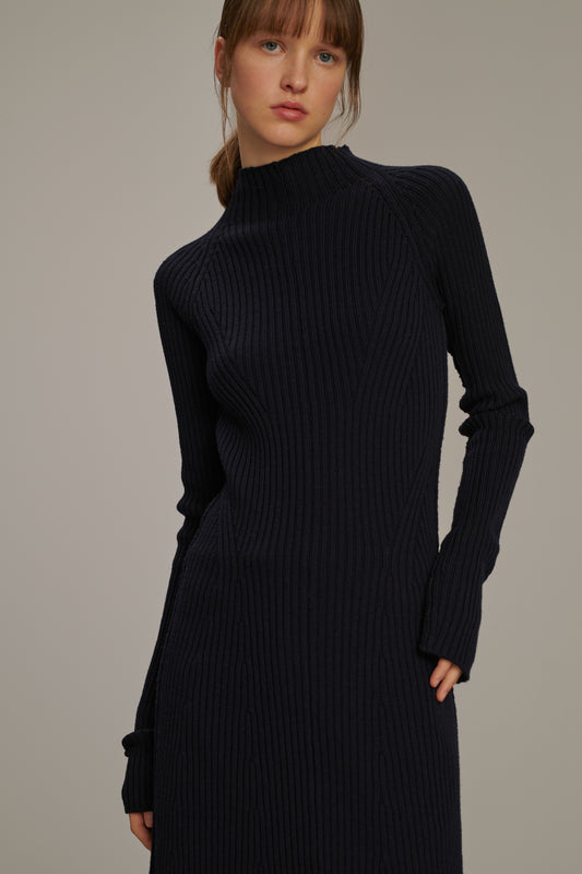 Kleid Beatrice - Navy - Wolle - Damen