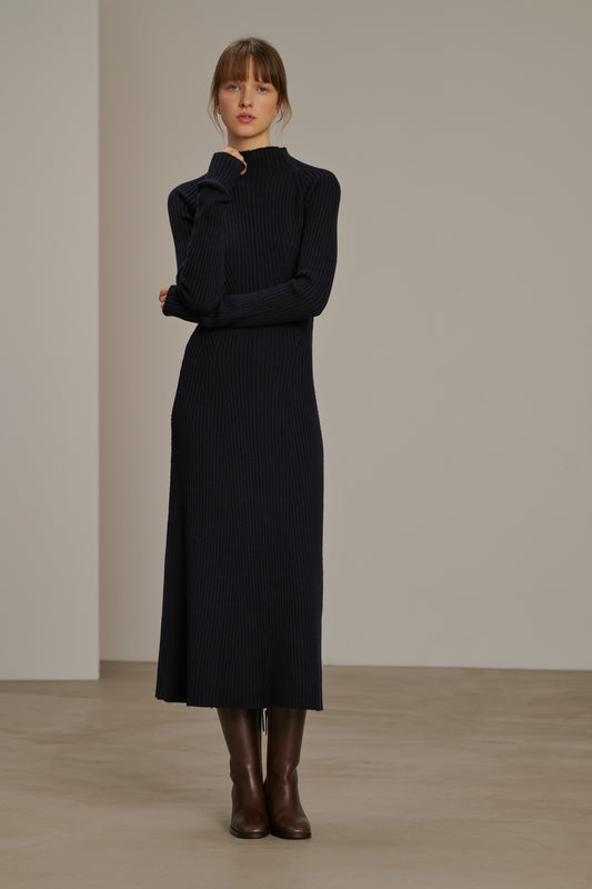 Kleid Beatrice - Navy - Wolle - Damen