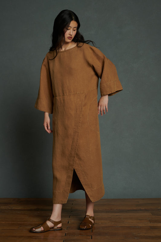 Robe Vercors - Camel - Lin - Femme