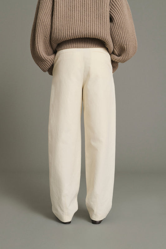 Trousers Baptiste - Ecru - Cotton - Women