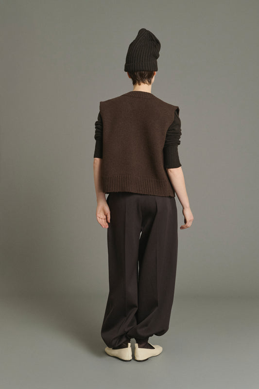 Cardigan Kalyanee – Schokolade – Wolle – Damen