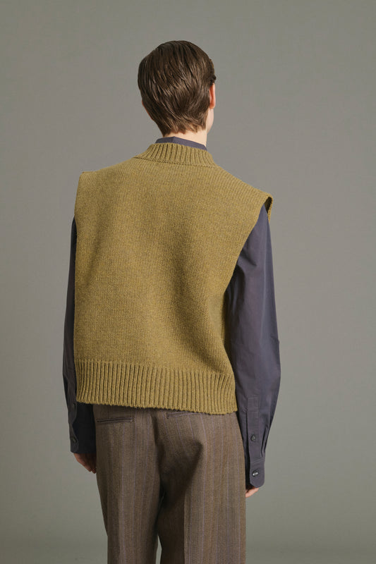 Cardigan Kalyanee - Lime - Wool - Women