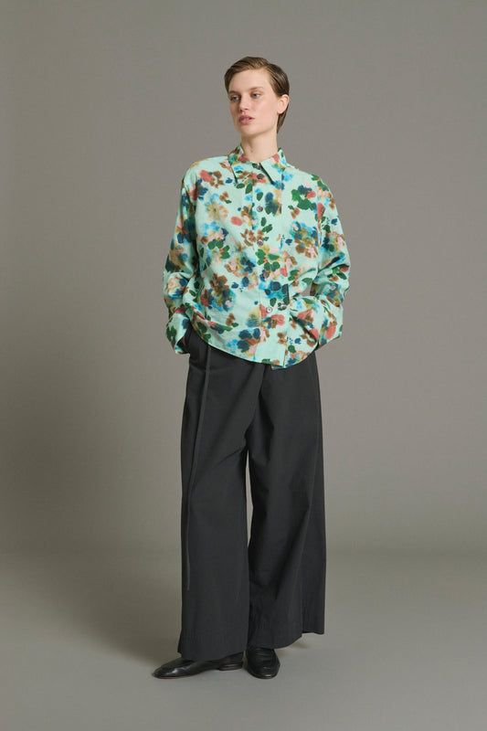 Chemise Lepic - Turquoise - Soie - Femme