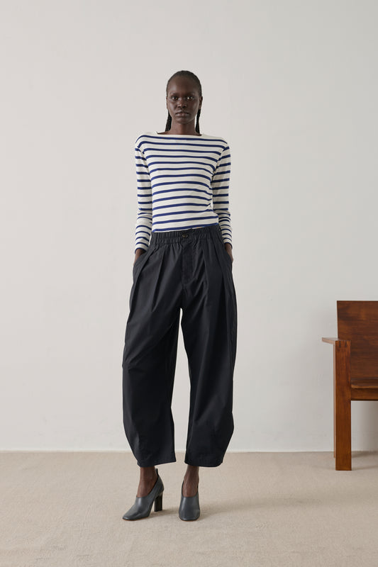 Tee-Shirt Katy - Blanc/Bleu - Coton - Femme