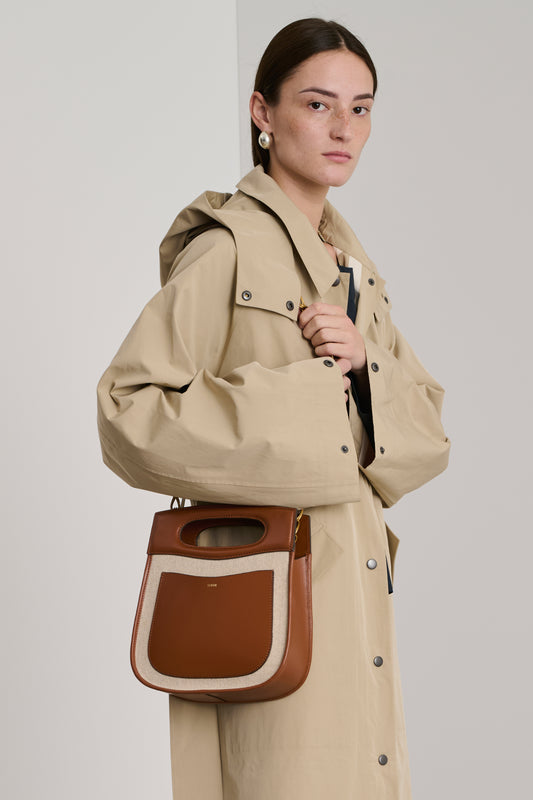 Sac Cheri - Écru/Naturel - Cuir - Femme