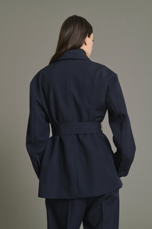Jacke Come – Navy – Wolle – Damen