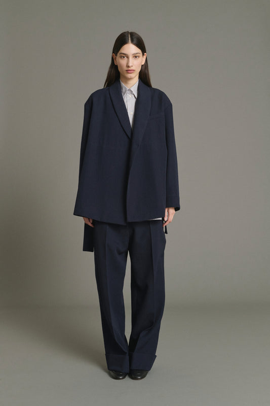 Jacke Come – Navy – Wolle – Damen