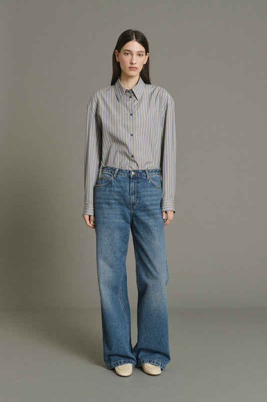 Jeans Calvin - Hellblau ausgewaschen gerade Damen - Soeur