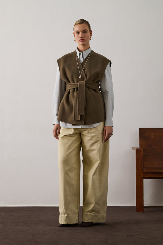 Blouson Evasion - Beige/Gris - Laine - Femme