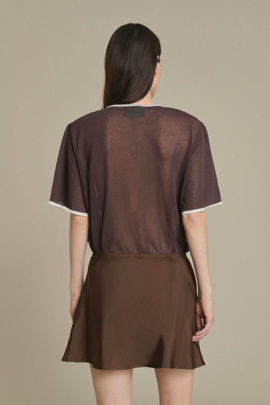 Jupe Anna mini moka en maille Soeur & TL180 - Soeur