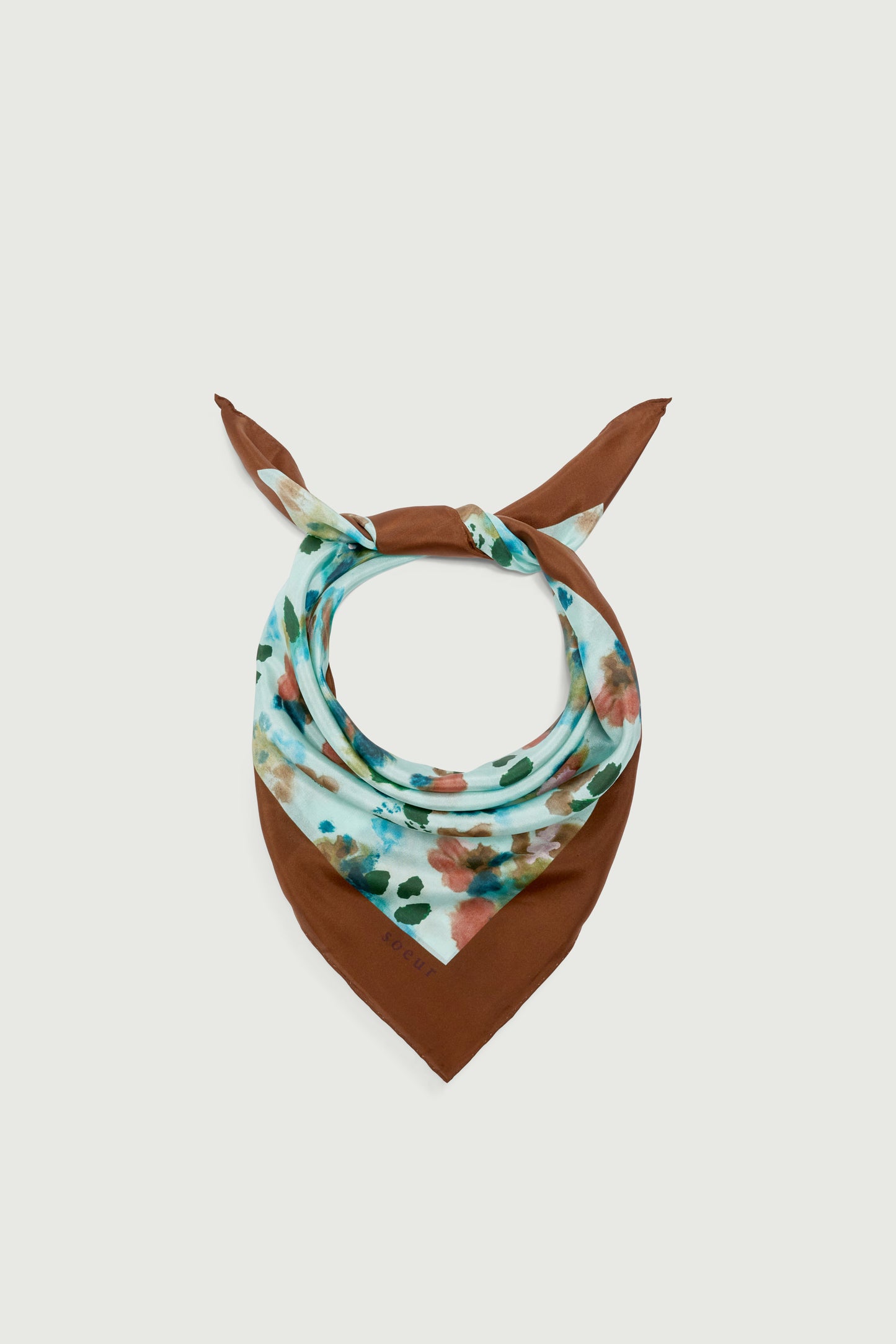 Foulard Capucine - Turquoise - Soie - Femme