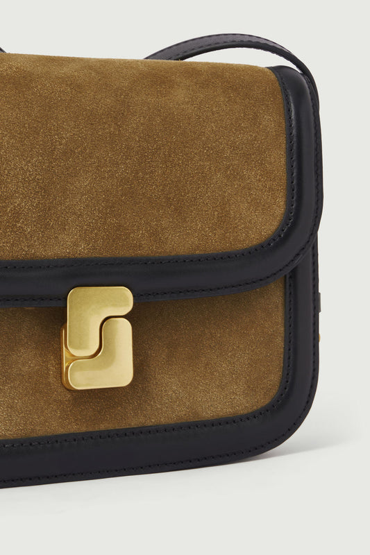 Tasche Bellissima Mini - Bronze/Schwarz - Leder - Damen