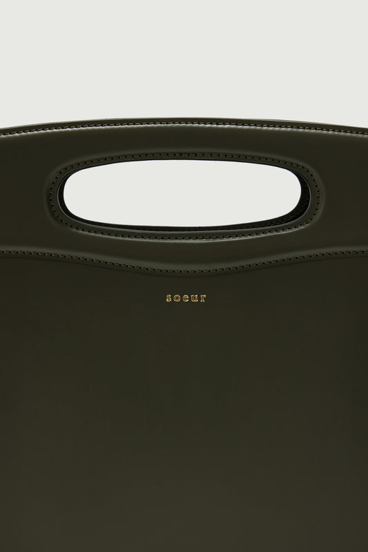 Sac Cheri - Vert Militaire - Cuir - Femme