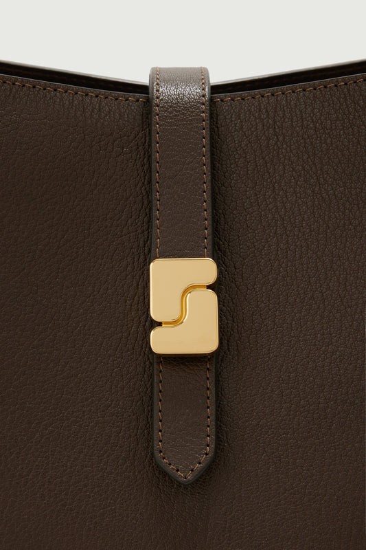 Tasche Bello – Dunkelkhaki – Leder – Damen