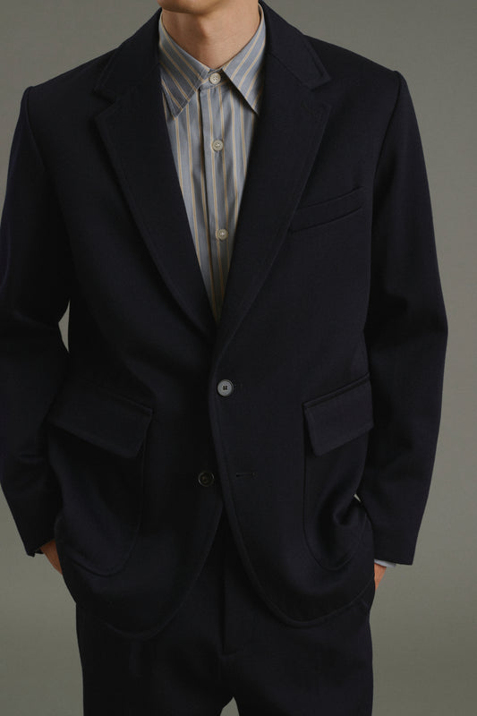 Jacke Clement - Dunkles Marineblau - Wolle - Herren