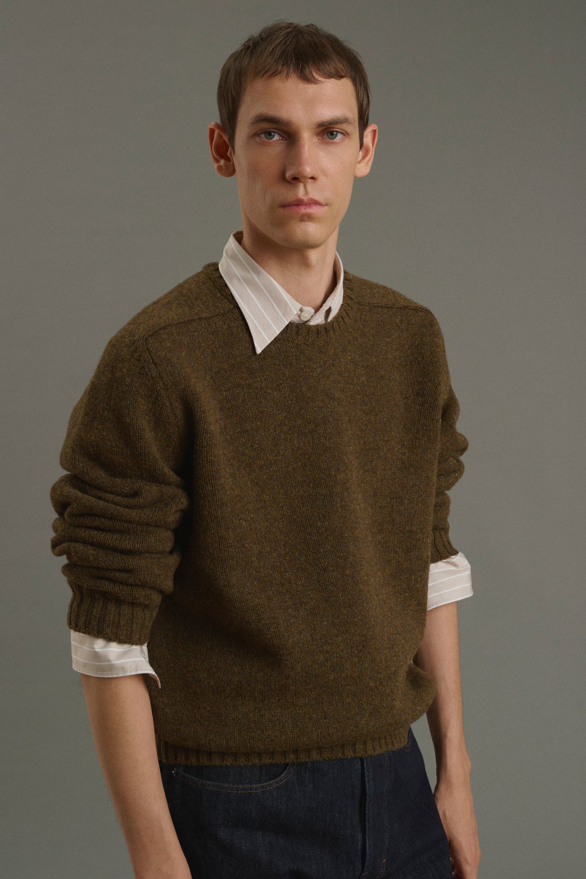 Pullover Isamu - Braun - Wolle - Herren vue 3