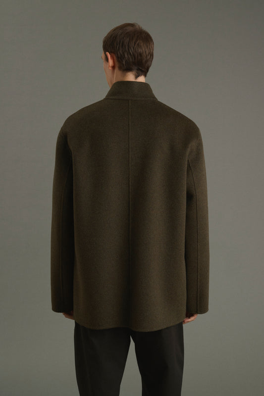 Jacke Eole - Meliertes Khaki - Doubleface - Herren