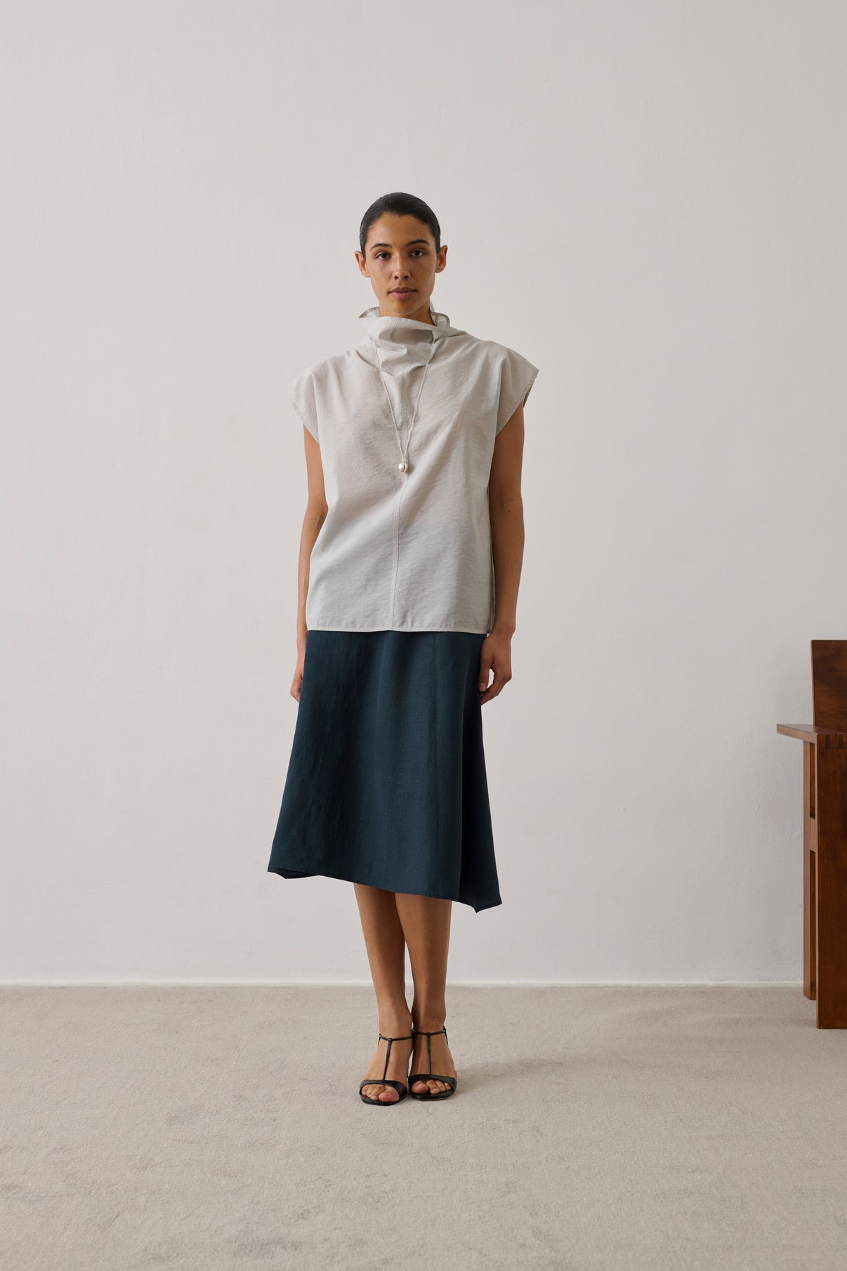 Bluse Izumi - Hellgrau - Damen vue 1