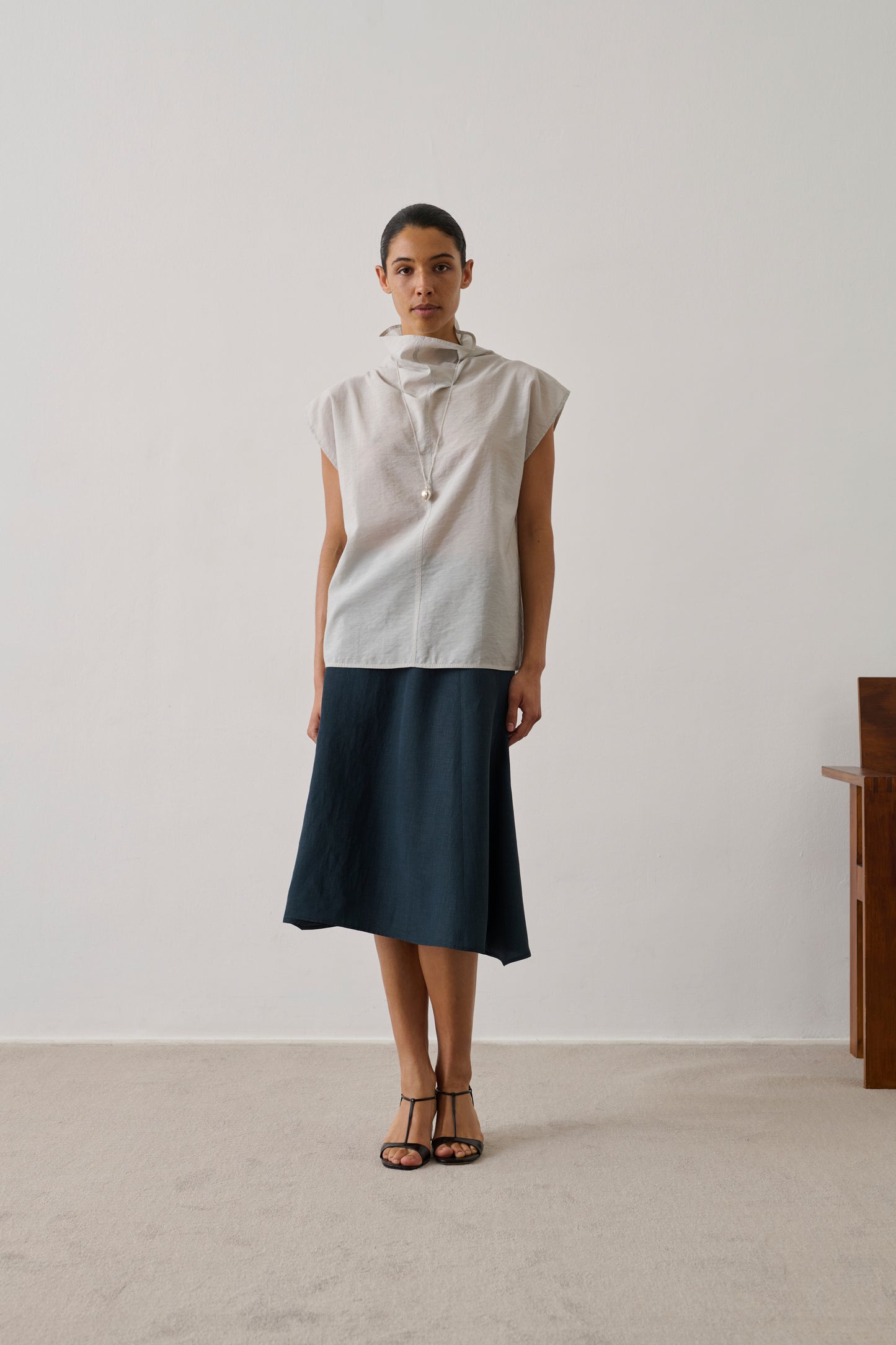 Bluse Izumi - Hellgrau - Damen