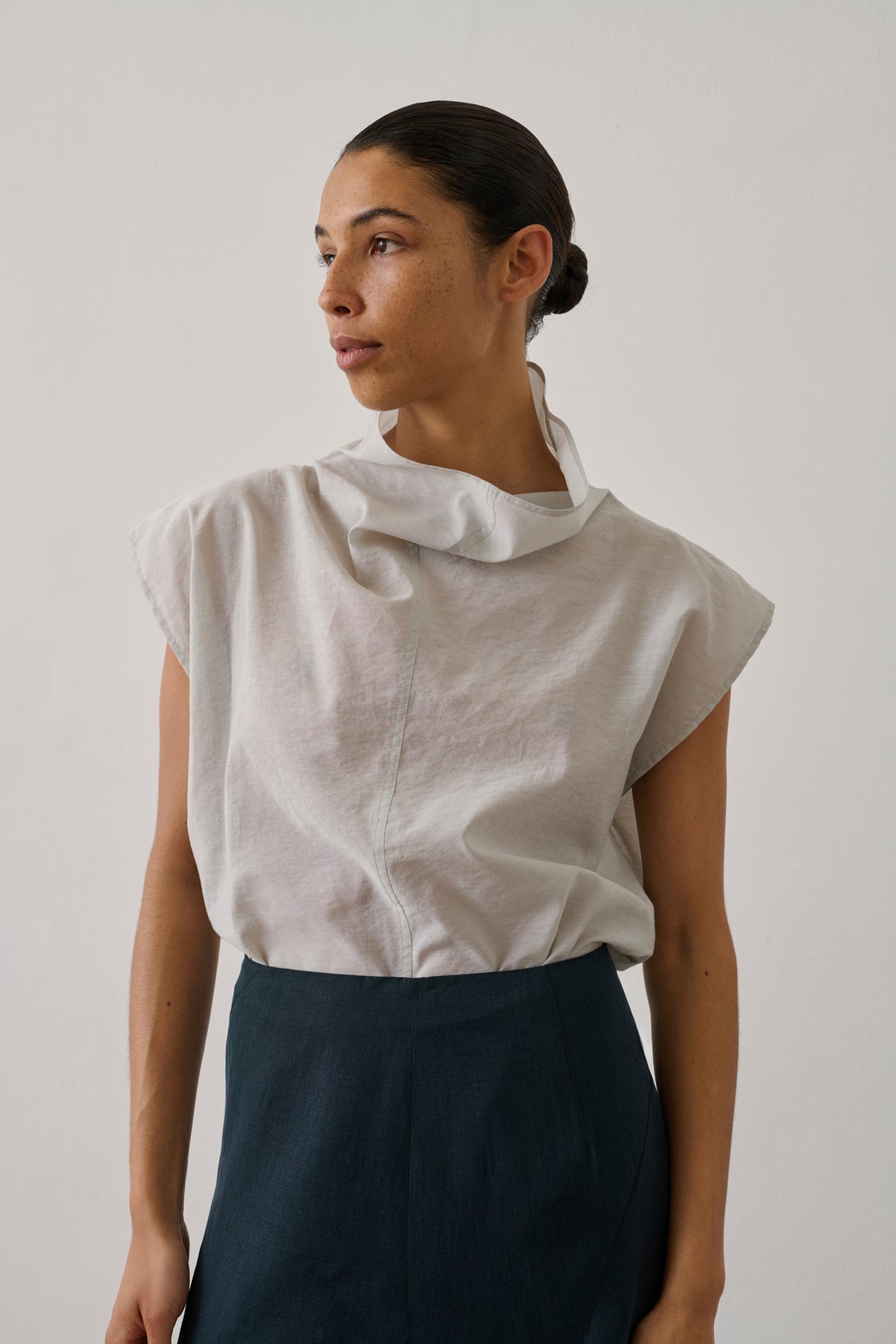 Bluse Izumi - Hellgrau - Damen vue 3