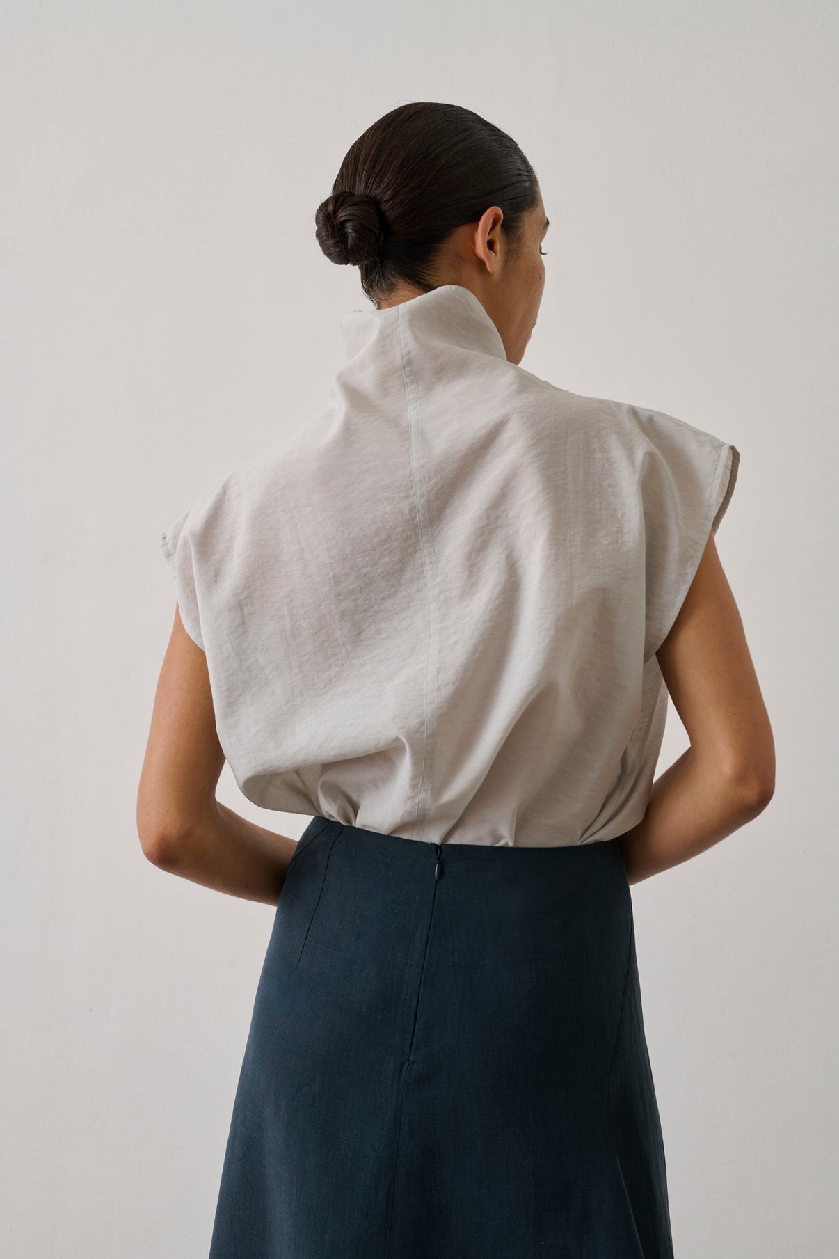 Bluse Izumi - Hellgrau - Damen vue 4
