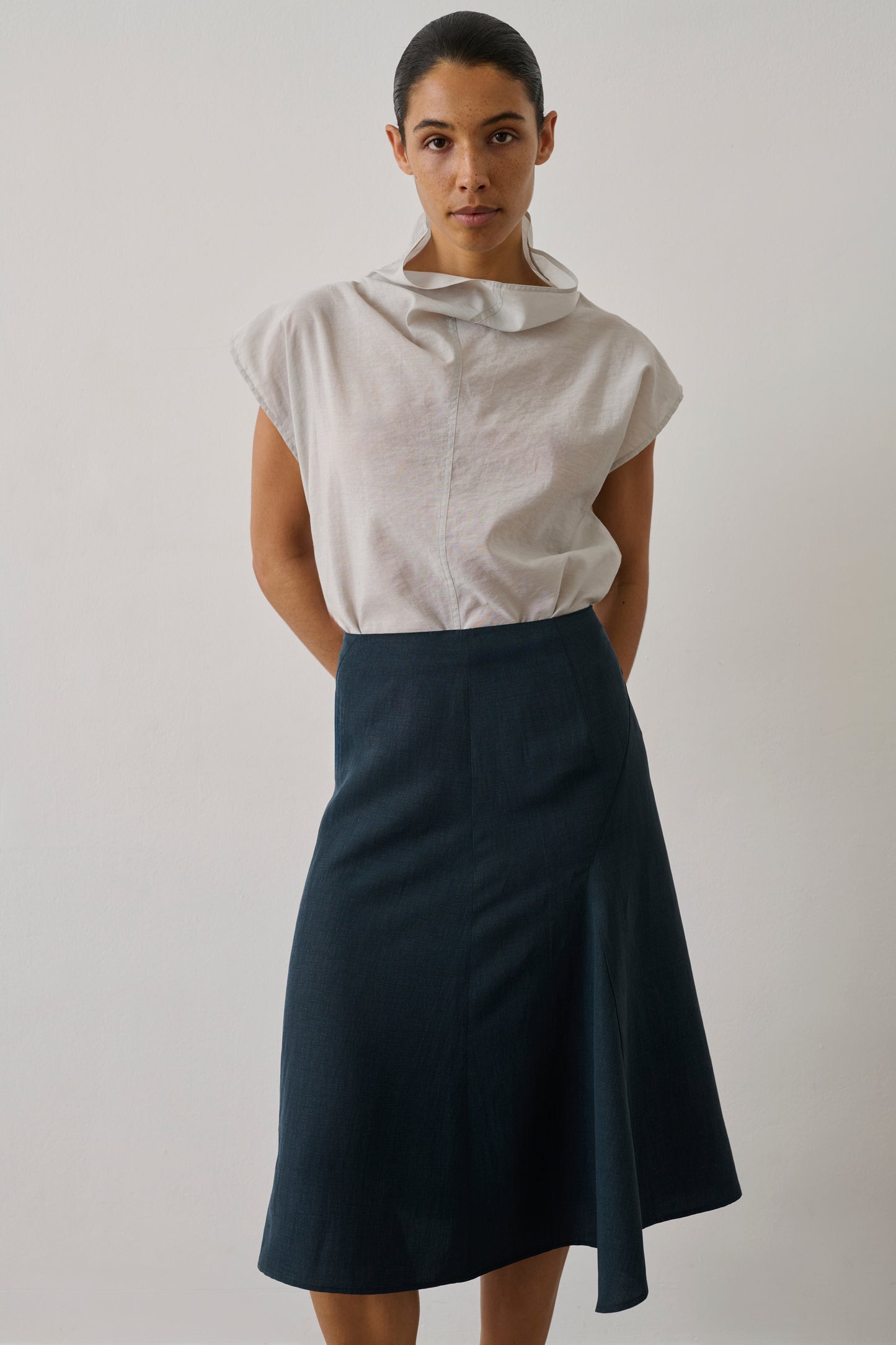 Bluse Izumi - Hellgrau - Damen