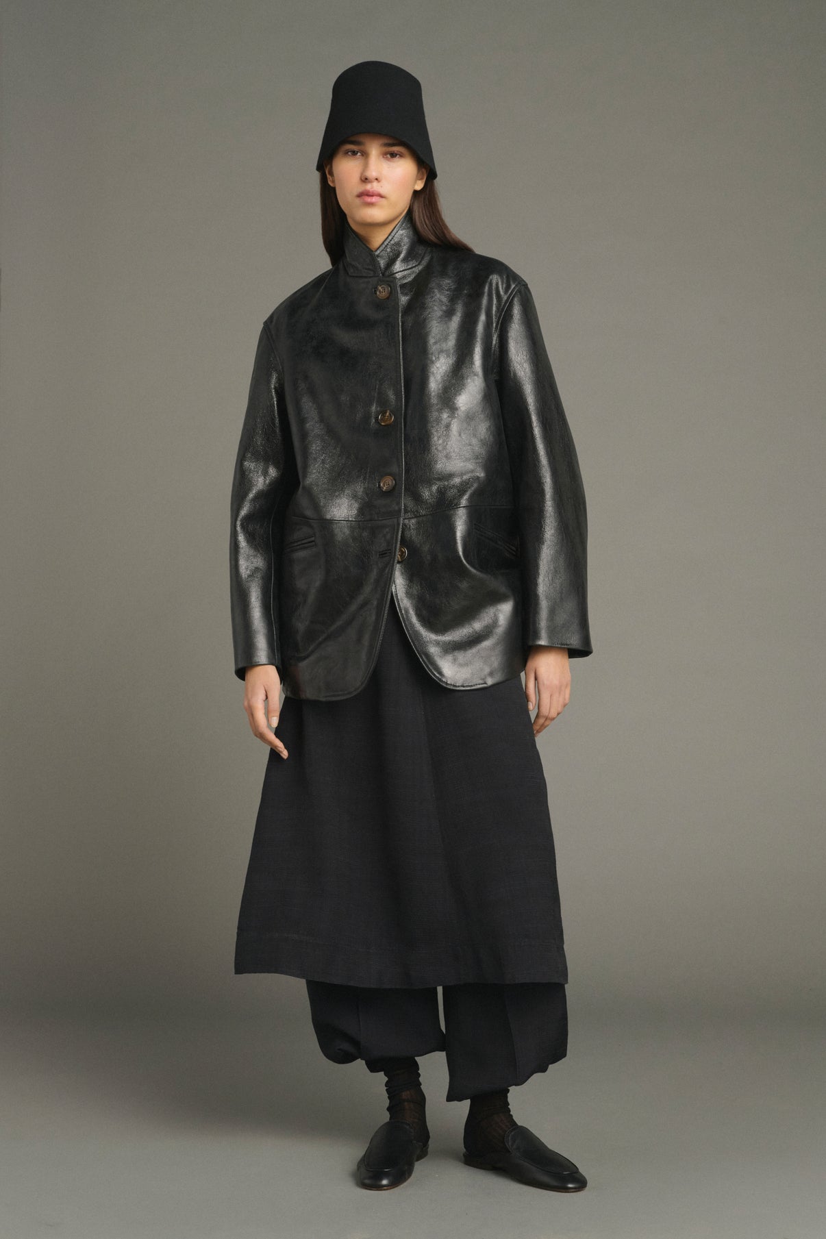 Veste Luciano - Noir - Cuir - Femme vue 1