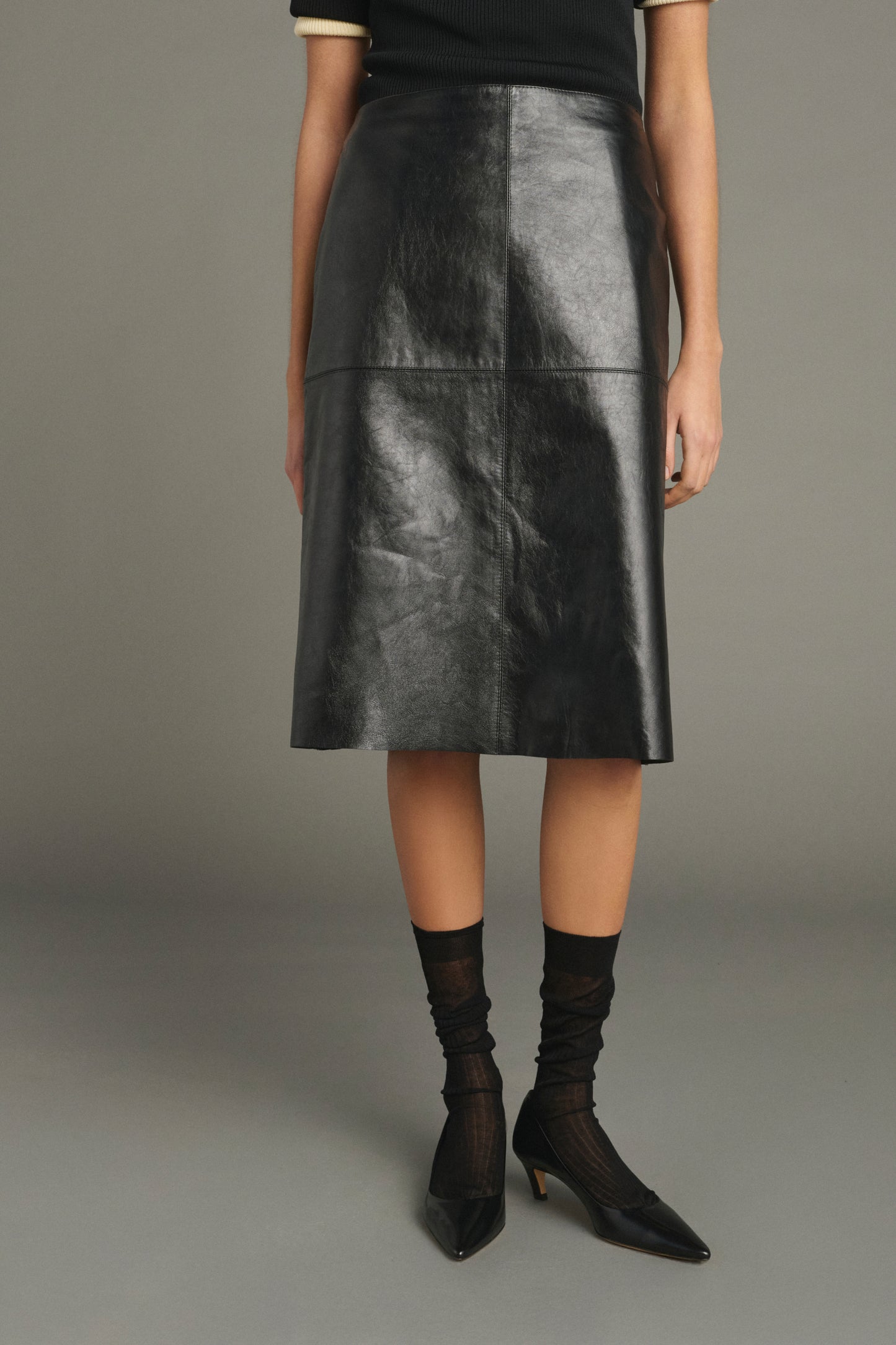 Gwen skirt - Black - Leather - Women