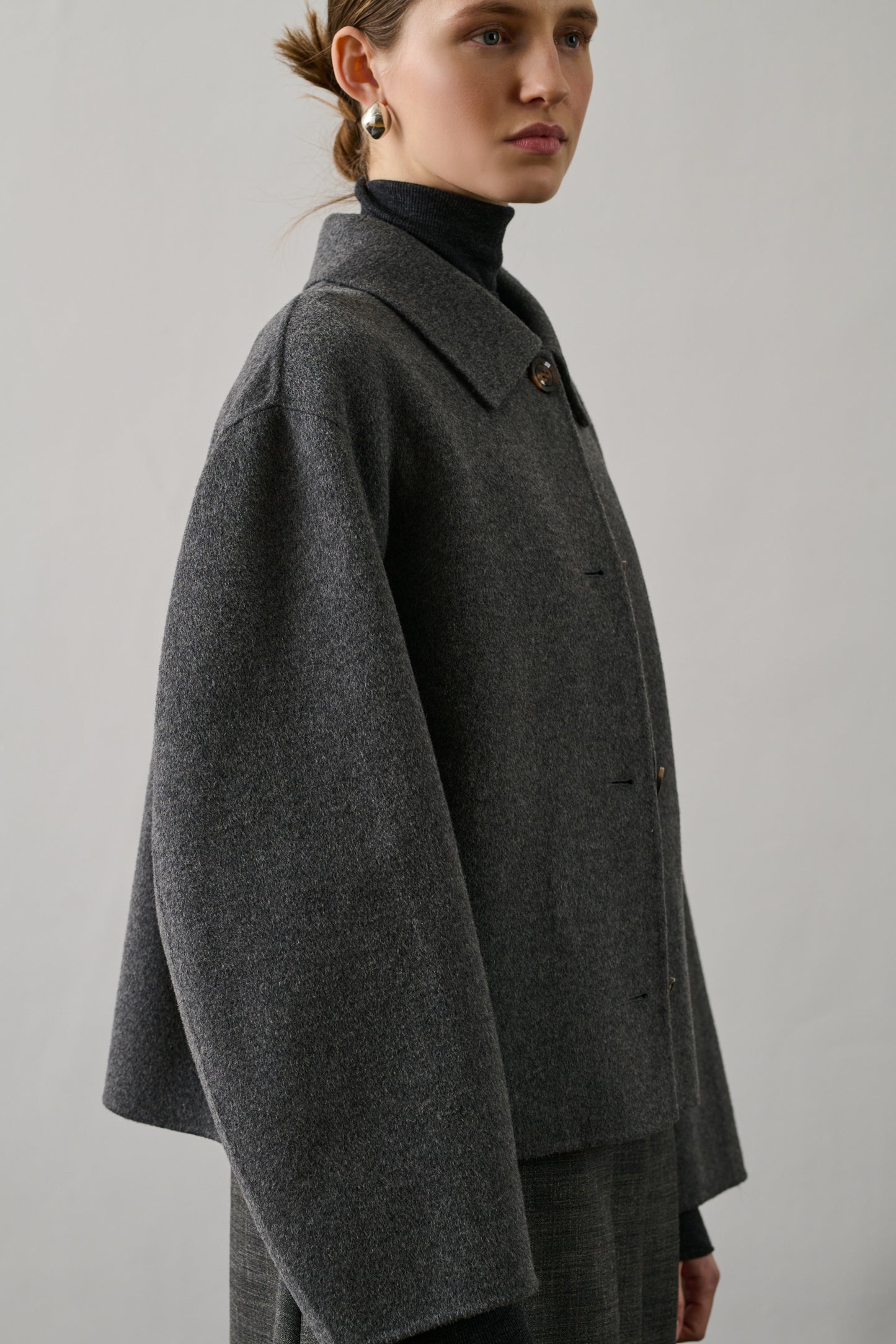 Manteau Gyoda - Gris Chiné - Laine - Femme