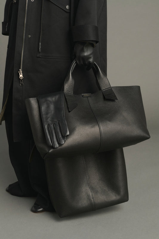 Suave bag - Noir Cuir Grainé Baguette - Soeur