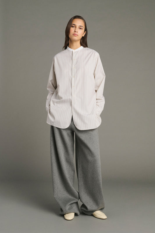 Lucile shirt - Hazelnut/Ecru - Cotton - Women