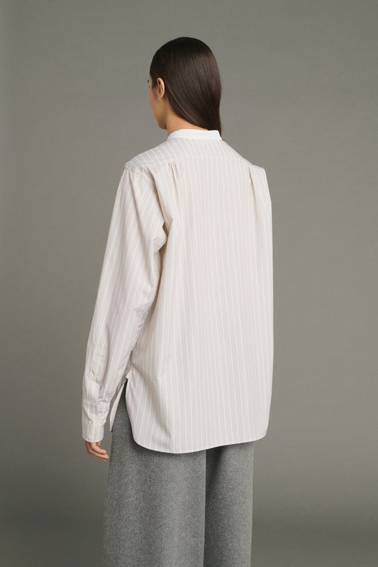 Lucile shirt - Hazelnut/Ecru - Cotton - Women