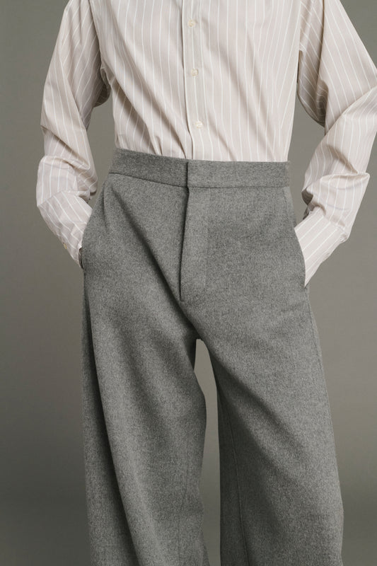 Trousers Horatio - Light Grey - Wool - Women