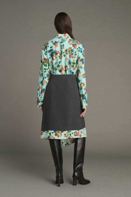 Jupe Joy - Turquoise - Soie - Femme