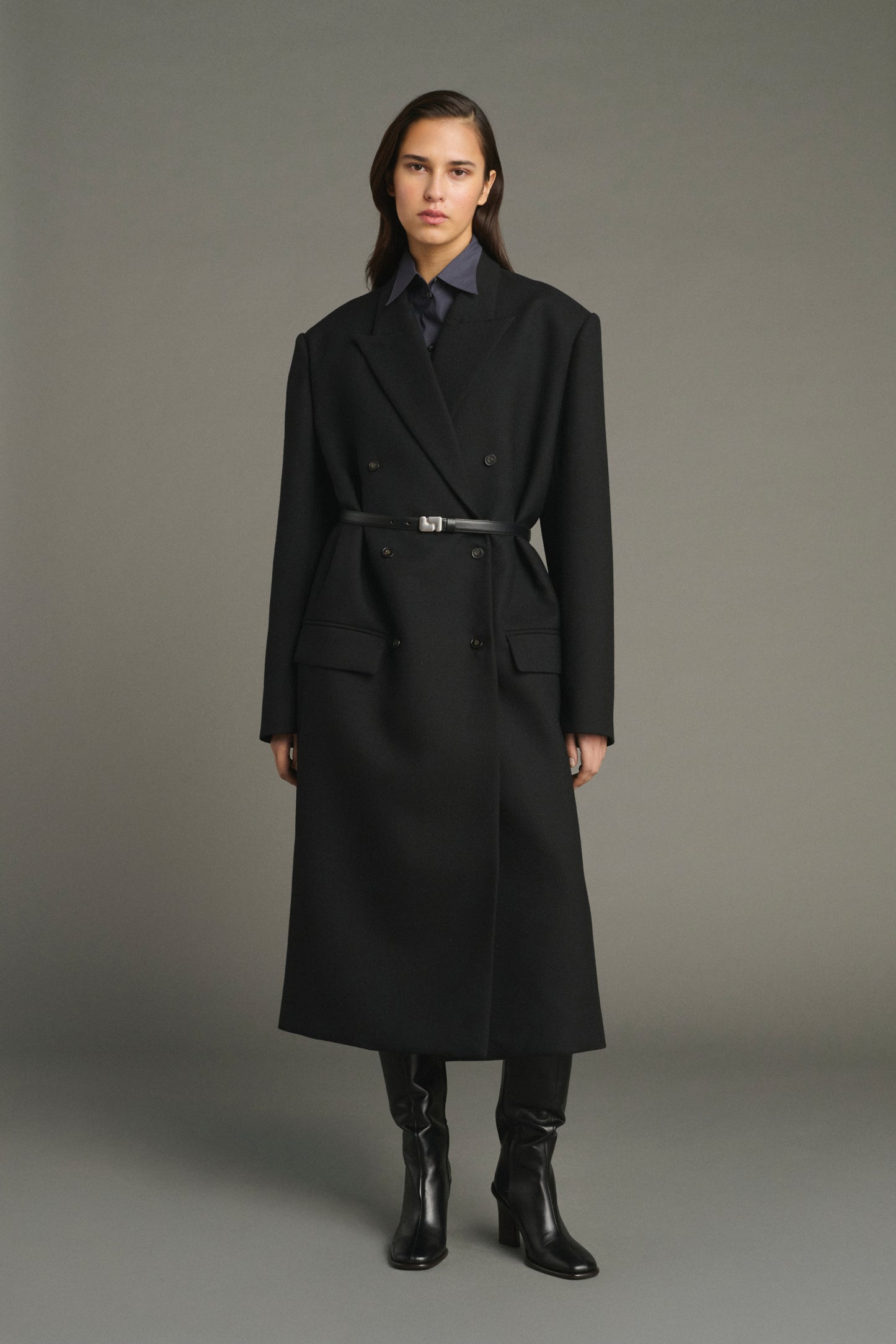 Manteau Jim - Noir - Laine - Femme