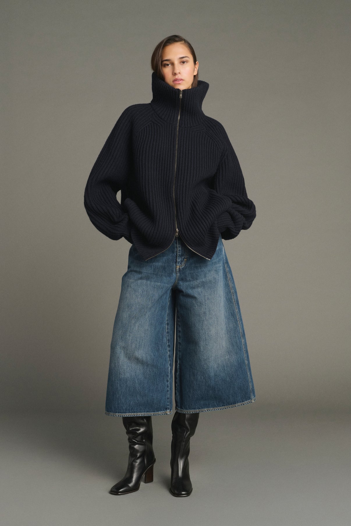 Jacke Jasper - Navy - Merinowolle - Damen vue 1