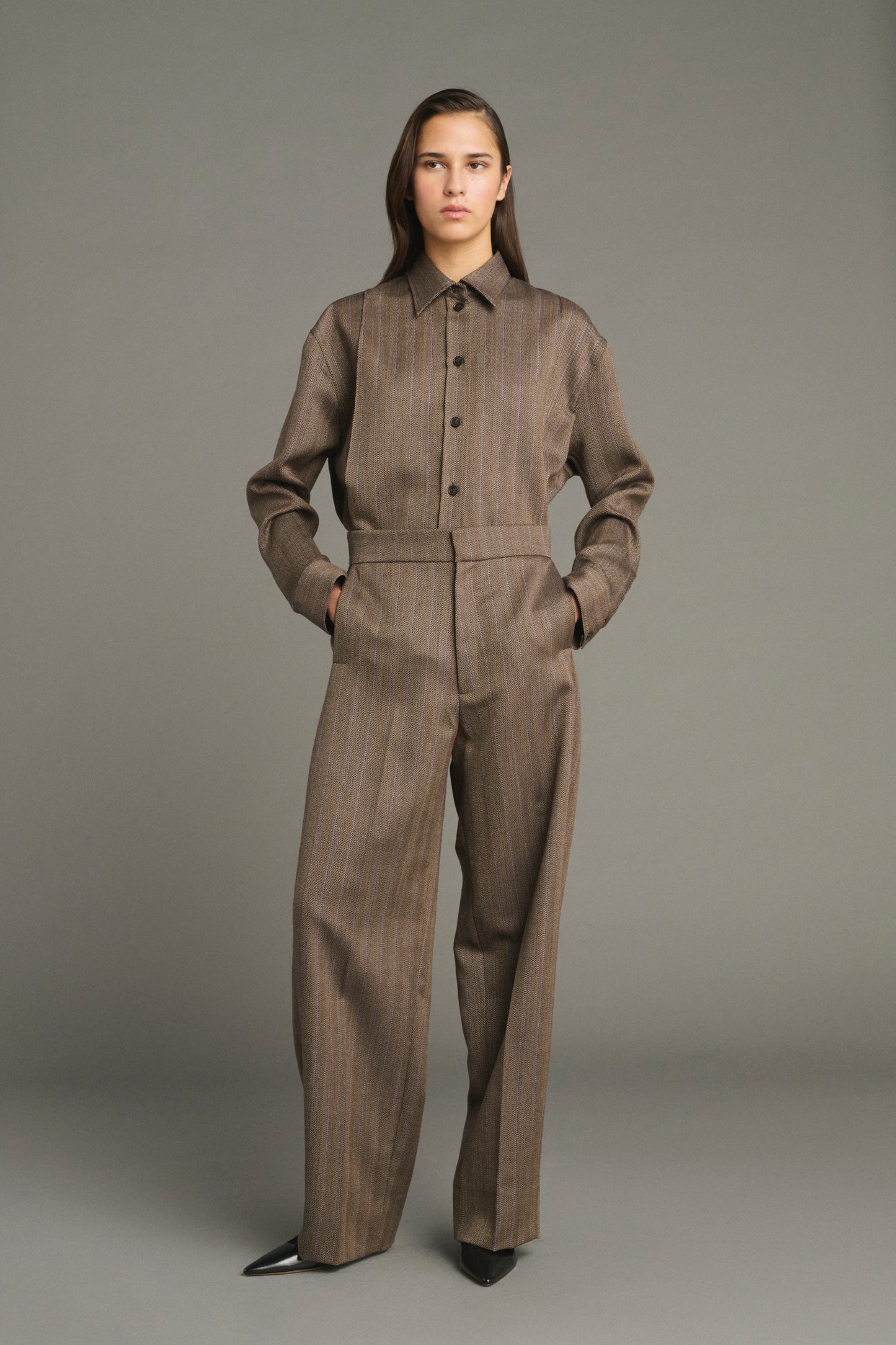 Hose Jocelyn – Braun/Malve – Wolle – Damen