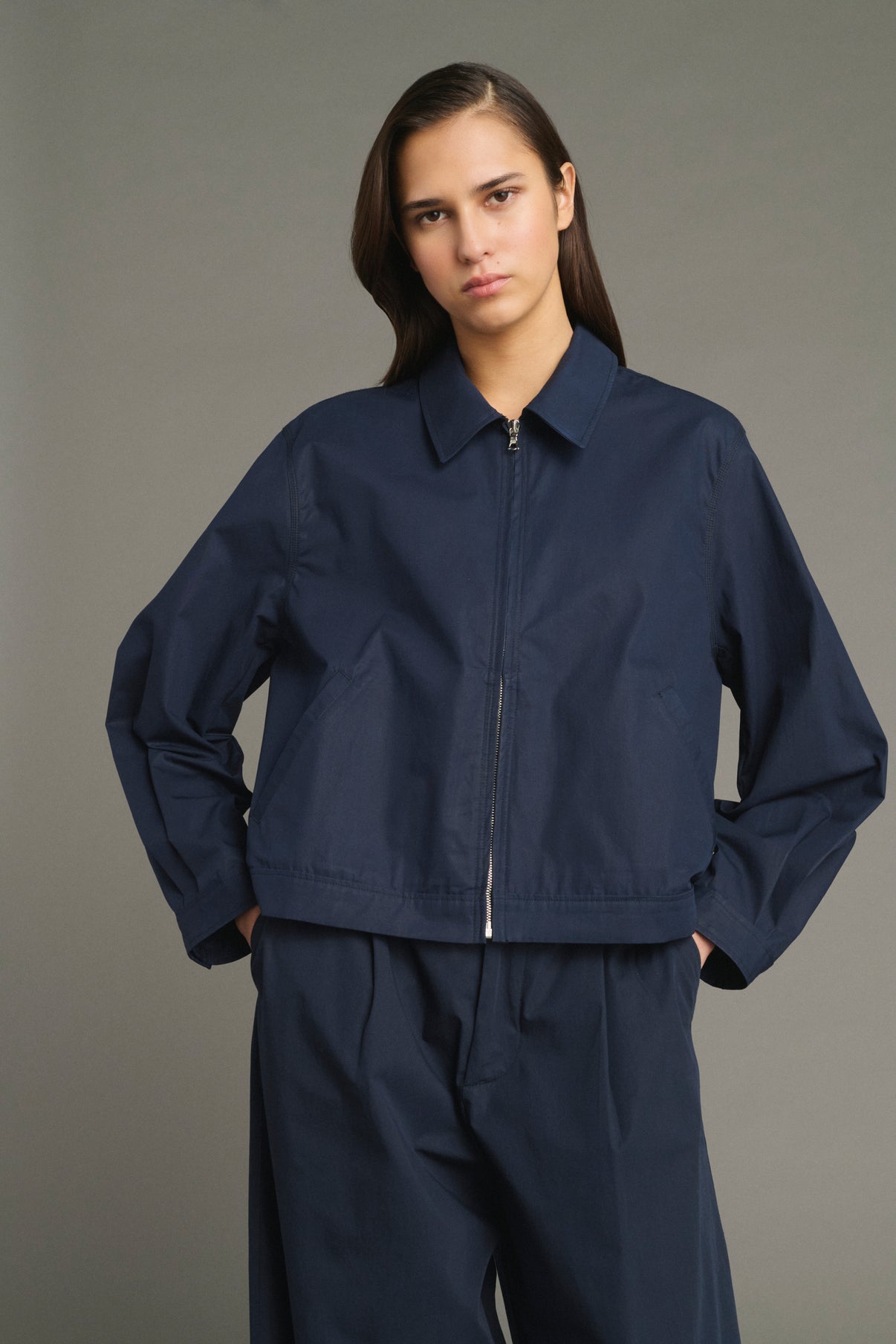 Jacke Jared – Navy – Baumwolle – Damen vue 3