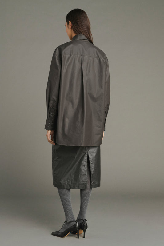 Hemd Carlotta – Dunkelbraun – Baumwolle – Damen