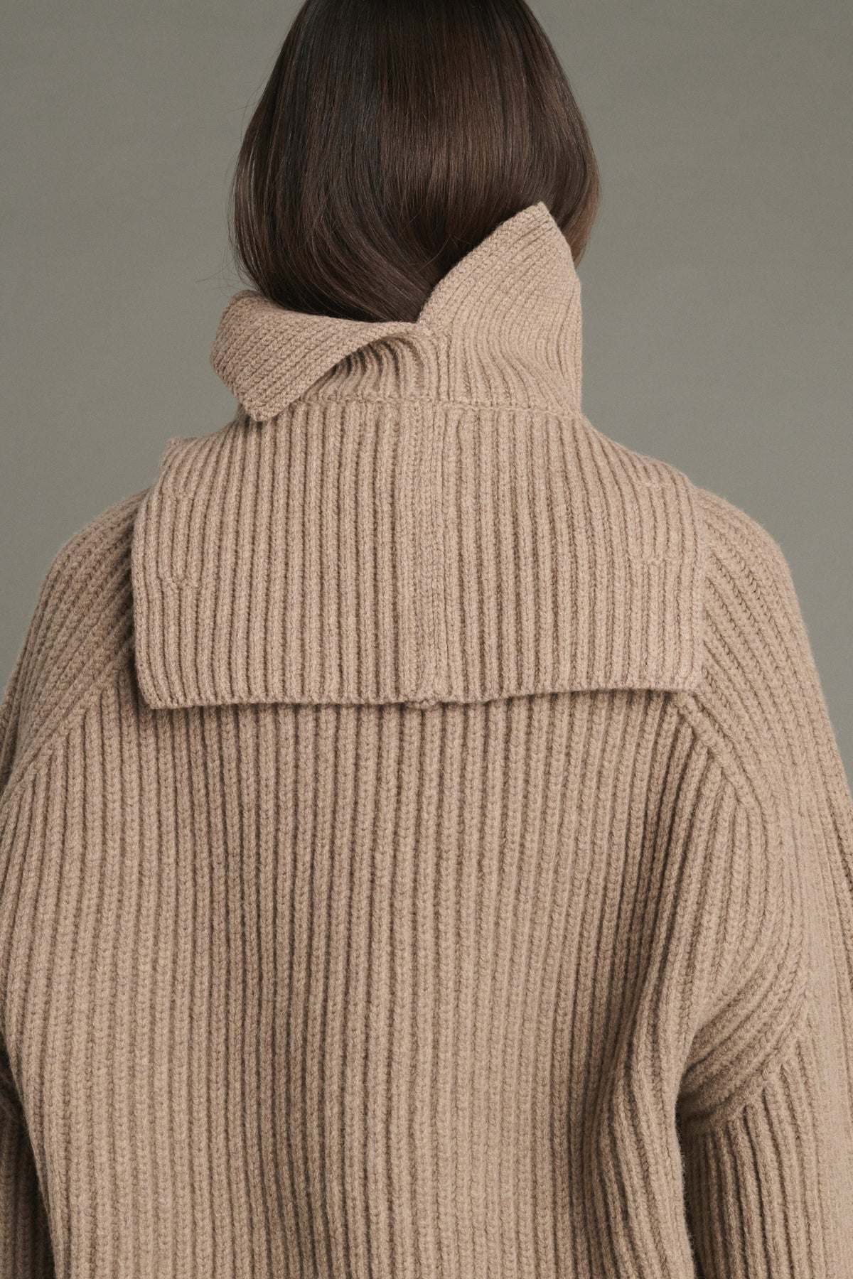 Kragen Gad – Beige Chiné – Merinowolle – Damen vue 5
