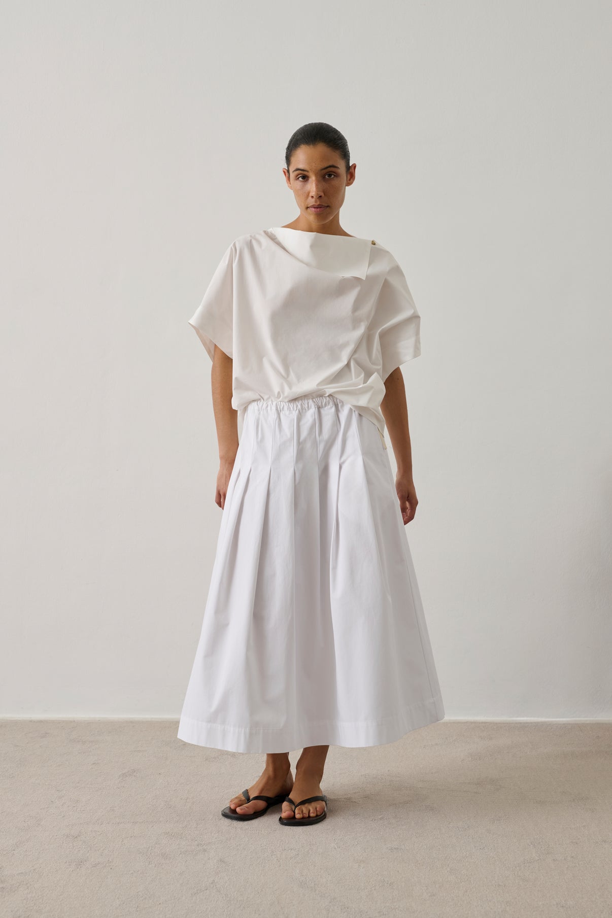 Rock Amalia - Gebrochen Weiß - Baumwolle - Damen vue 1