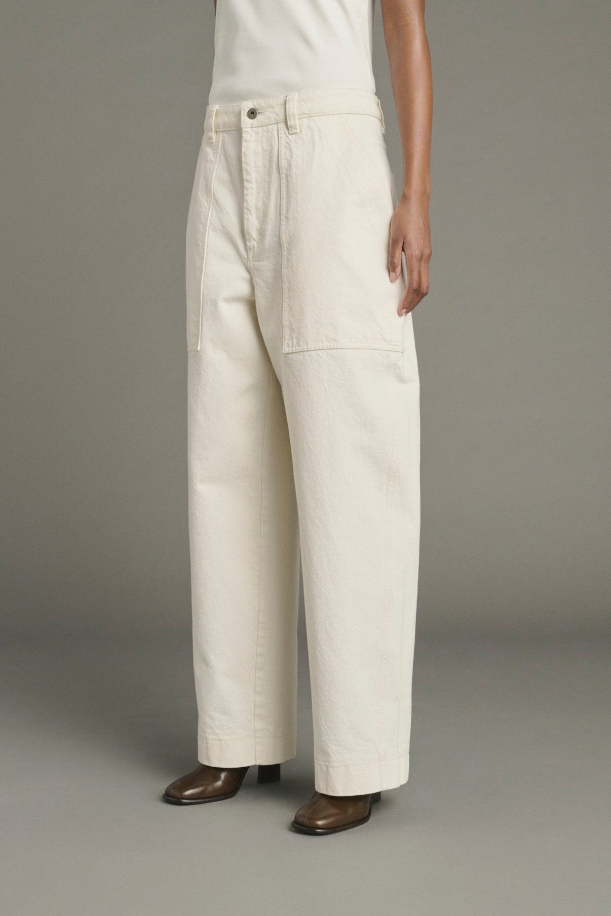 Jeans Kurt - Ecru - Cotton - Women vue 3