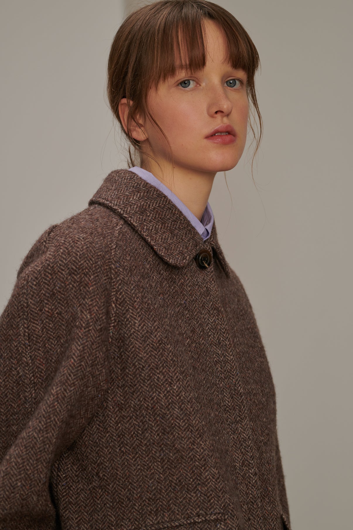 Manteau Simba - Châtaigne - Laine - Femme vue 2