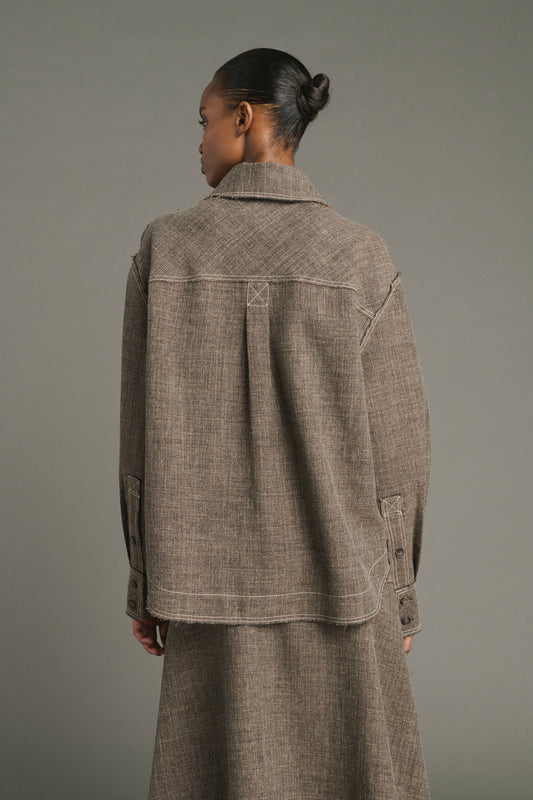 Bluse Jana - Braun Chiné - Damen