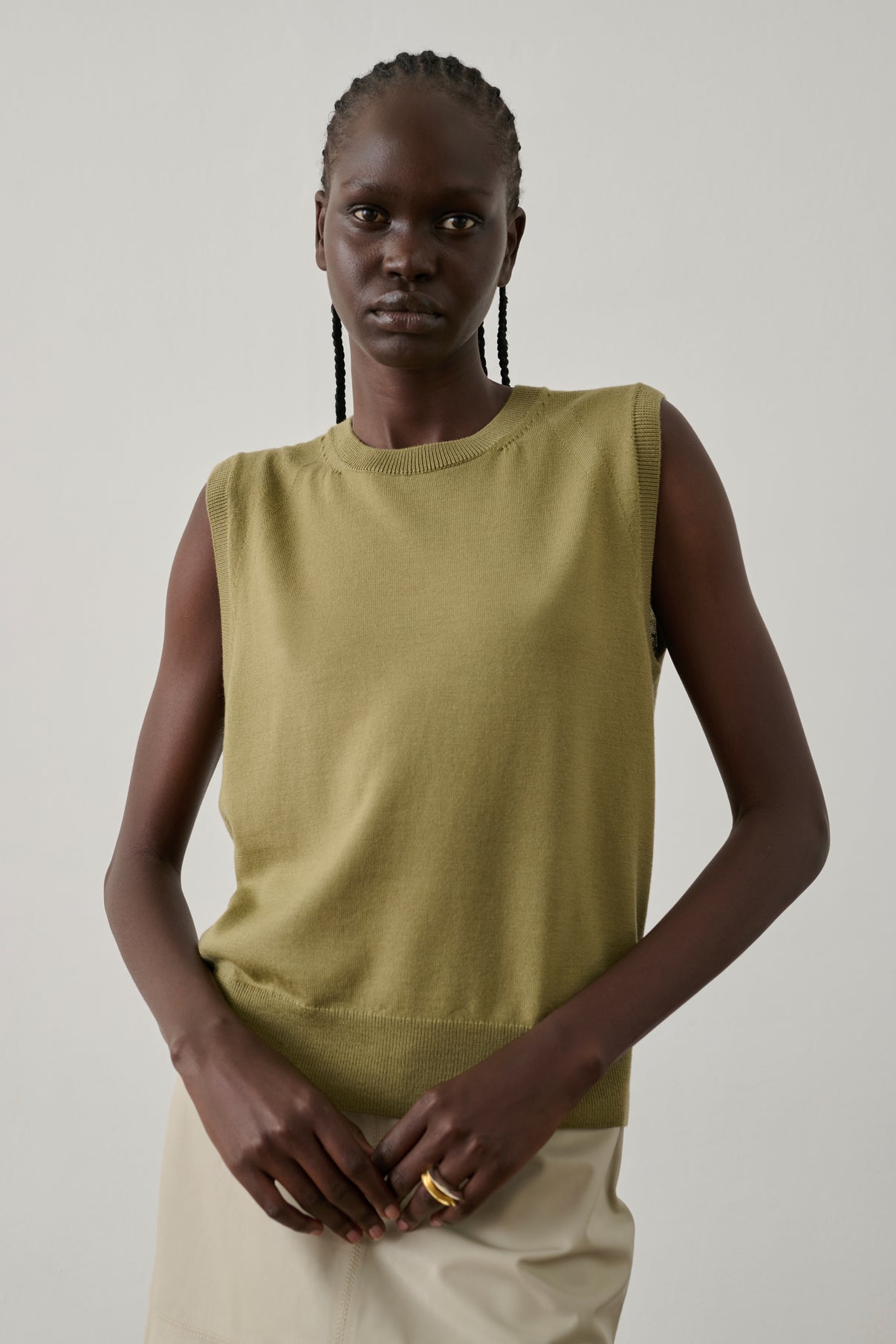 Pull Fargo - Argile - Laine mérinos - Femme vue 2