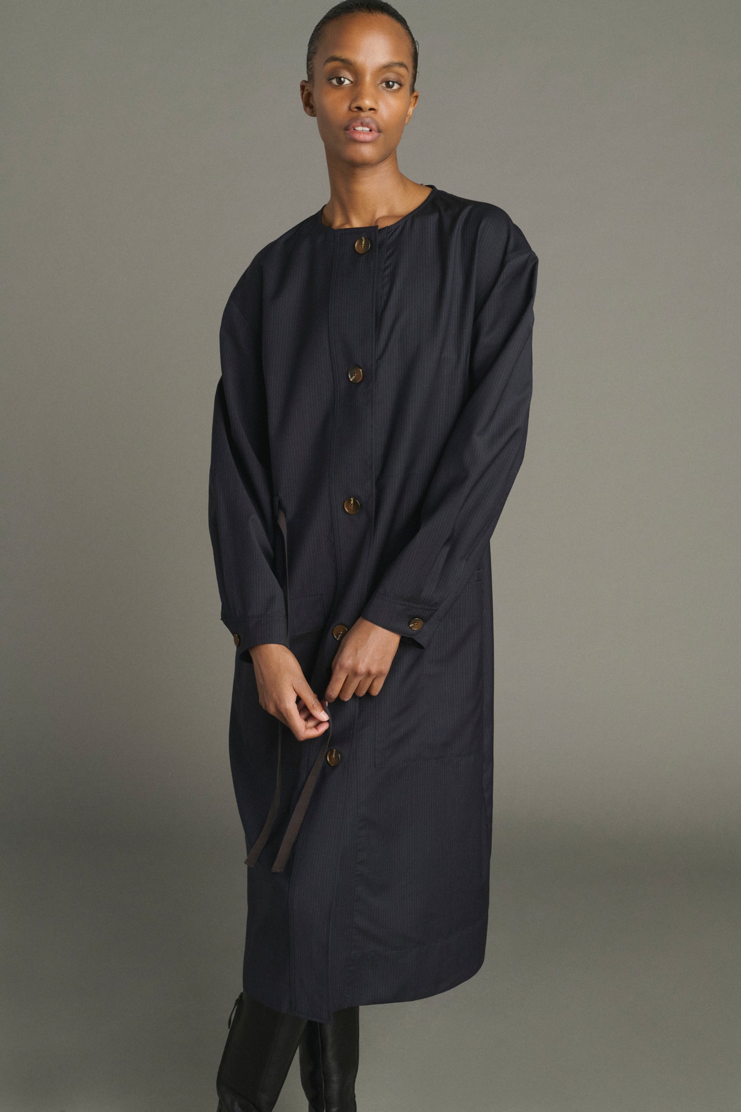 Kleid Helie – Blau/Navy – Wolle – Damen