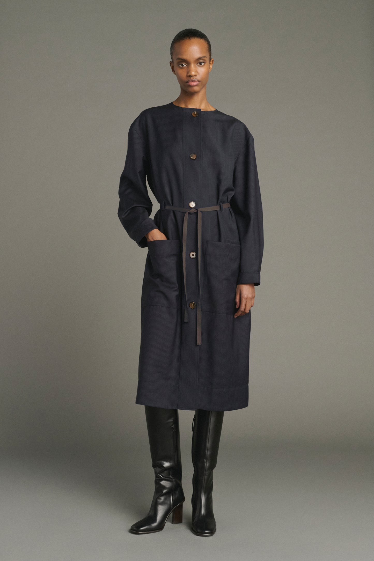 Kleid Helie – Blau/Navy – Wolle – Damen