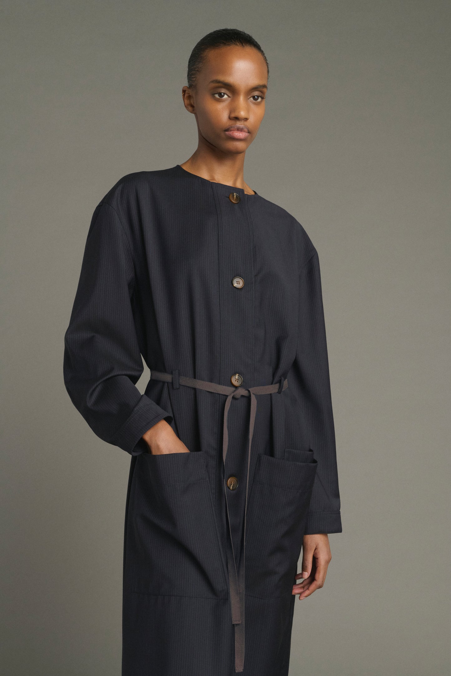 Kleid Helie – Blau/Navy – Wolle – Damen
